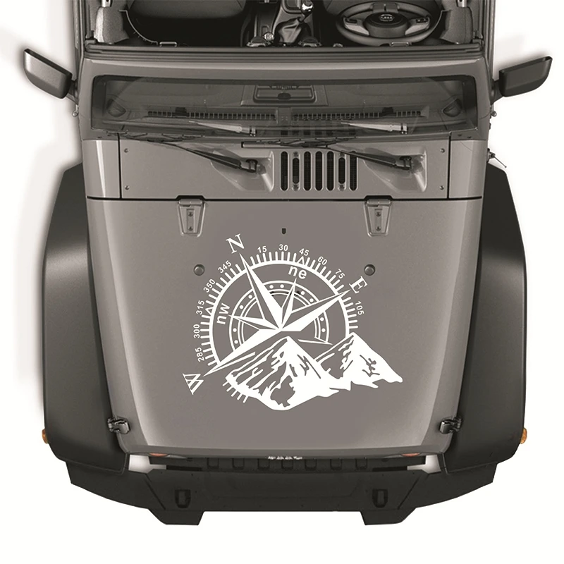 Car Stickers 50x60cm Compass Off Road Car Sticker and Decal Rose Navigate Vinyl Sticker Auto Laptop Car Door and Stickers Hood