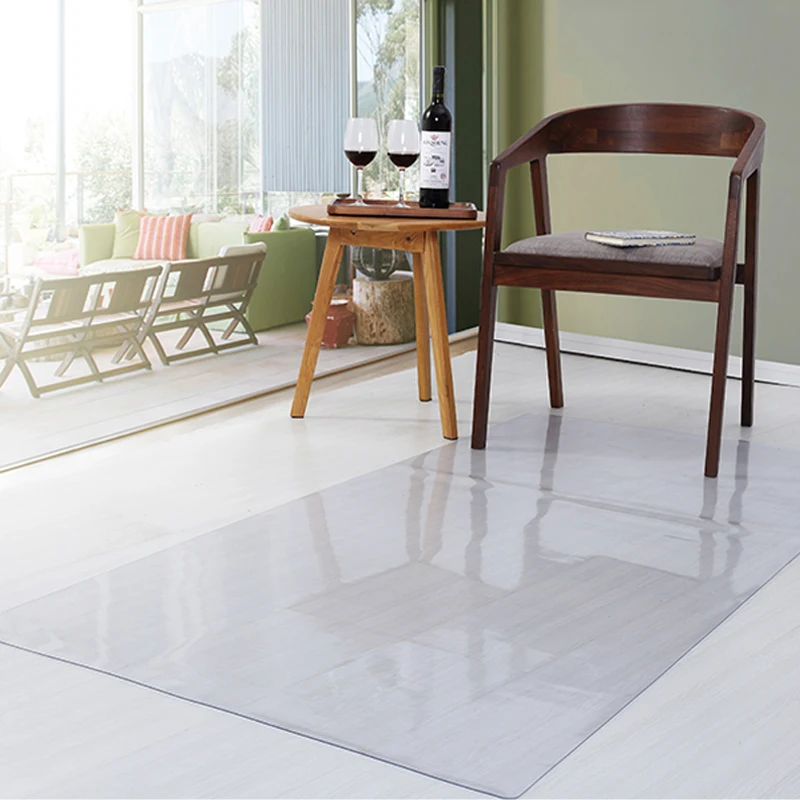 PVC Transparent Waterproof D\' Water Rectangular Pad Wooden Floor Protection  Mat Non-slip Carpet Plastic Mat Door Mat Area rug