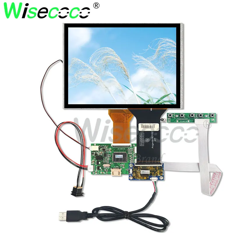 8 inch 800*600 touch screen with 50pin  driver board for raspberry pi and DVD player AT080TN52 V.1