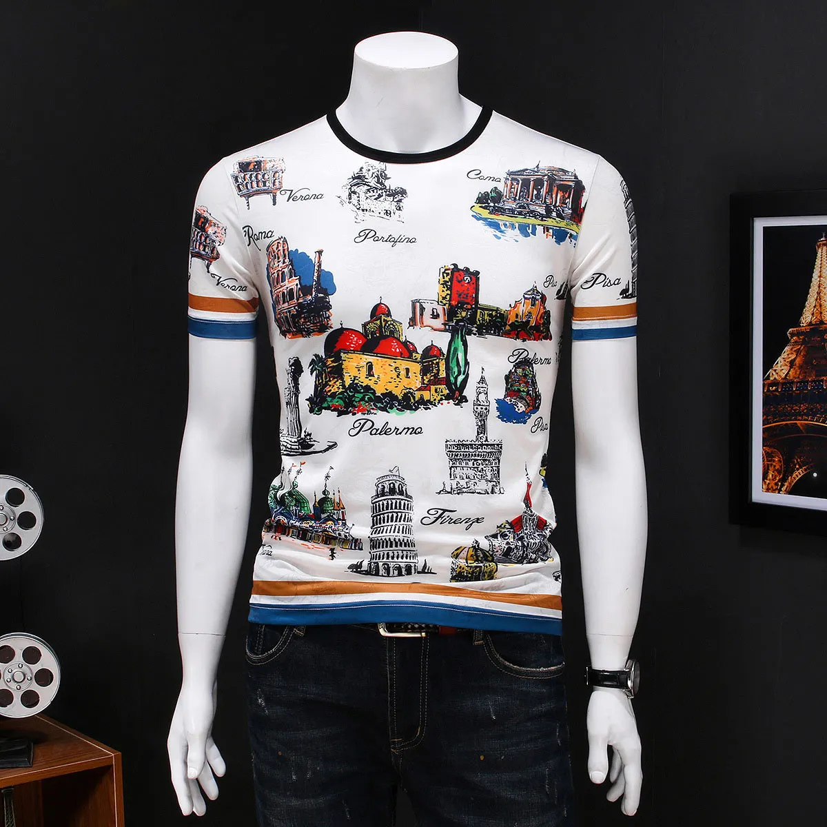 Streetwear 2020 Summer Top Tee Men T Shirt Round Neck Fashion Creative Print Harajuku Men T-shirt Camisetas Hombre Brand T Shirt