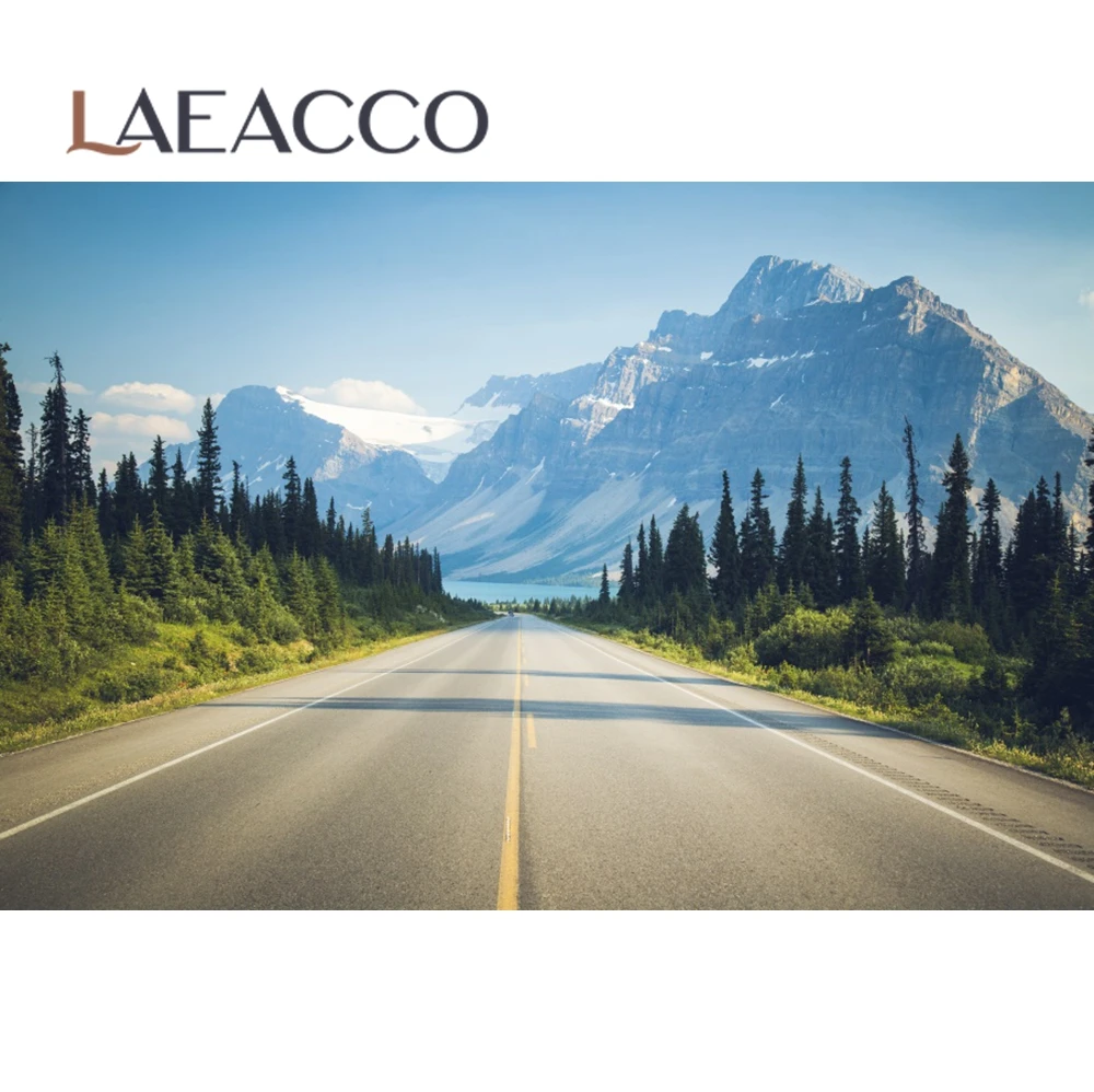 Laeacco الطريق 66 USA الغروب طريقة الطريق أورورا الطفل الطبيعي الخلابة التصوير خلفية التصوير الخلفيات ل استوديو الصور