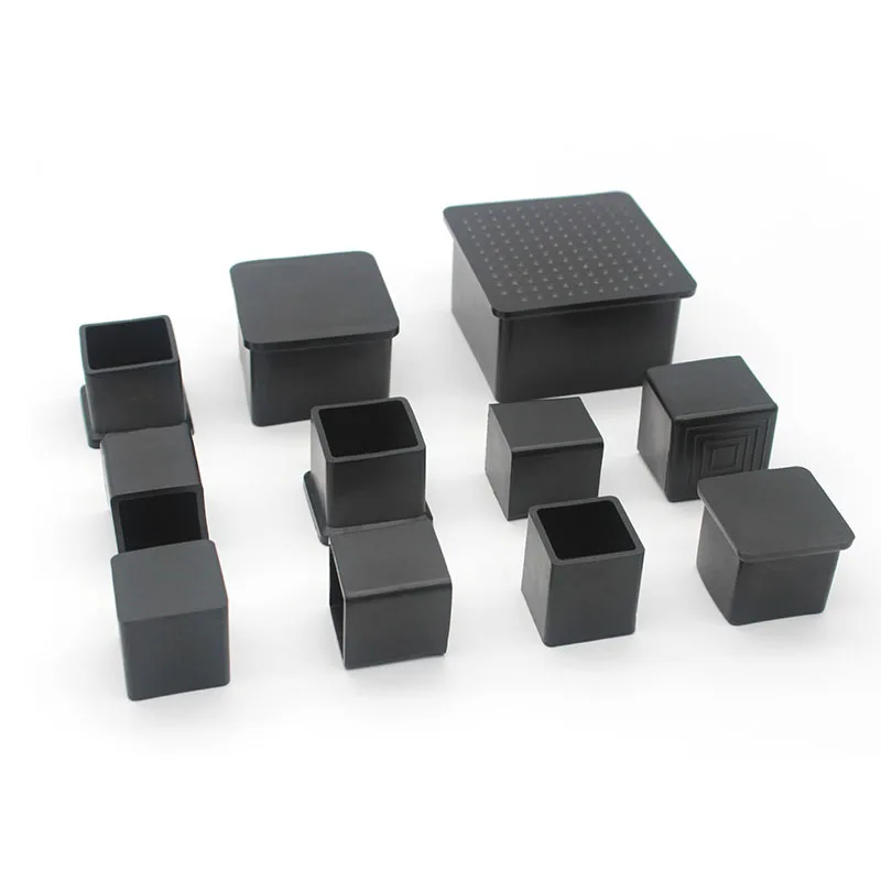 Brand New Square Chair Leg Caps Non-Slip Rubber Leg Tips Floor Protectors Furniture Table Covers Multi-size 8Pcs