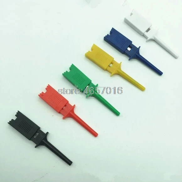 12ps Test Hooks Clips for Logic Analyzers Logic Test Clip Red Black Yellow Green Blue White Flattening Test Flat Hook Connection