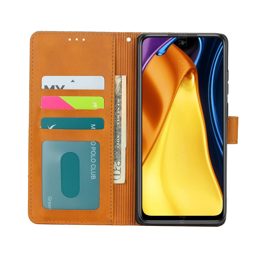 Phone Protective Book Case For Xiaomi POCO M3 Holder Flip Wallet Satnd Coque Etui Cover On Mi Poco M3 Pro 5G Leather Case Hoesje