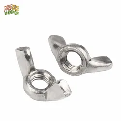 20-10Pcs DIN315 M3 M4 M5 M6 M8 M10 Galvanized Hand Tighten Nut Butterfly Nut Ingot Wing Nuts