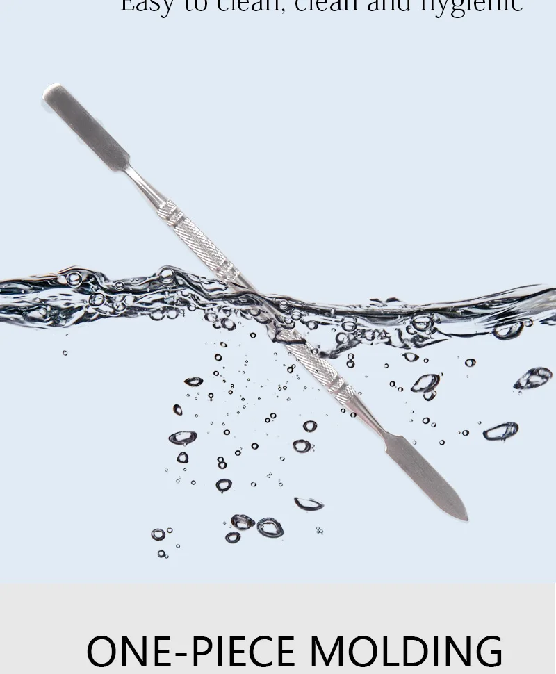 NEUER Stil Edelstahl-Nagelhautschieber, Nagelkunst-Rührspatel, Polierpulver-Mischspatel, Farbtonstäbe, Maniküre-Entferner, Make-up-Werkzeuge – Detail 3