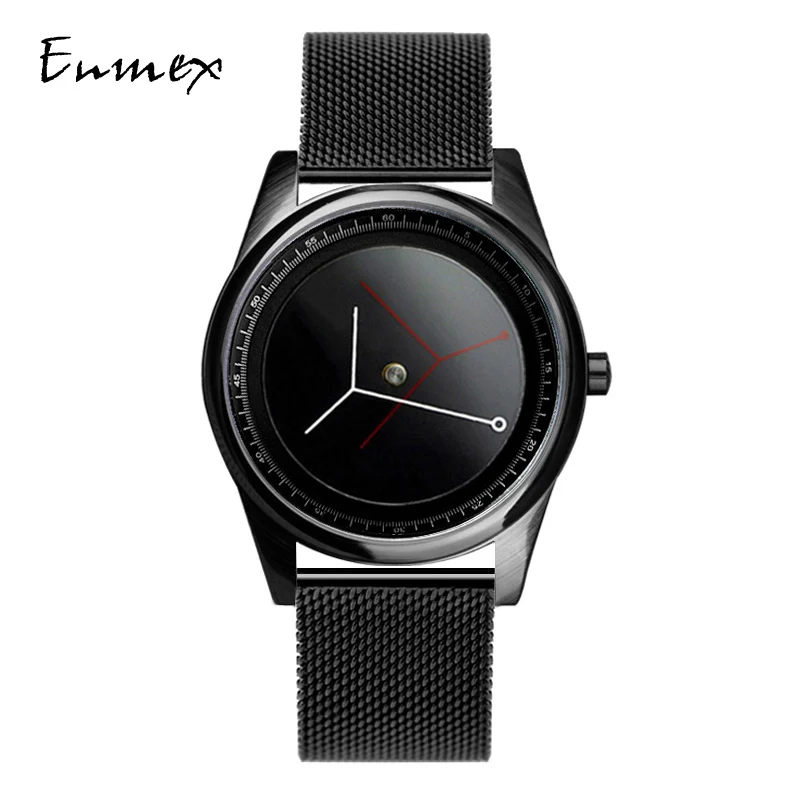 

Enmex creative design men women wristwatch branch concept brief stainless steel simple face nature fashion quartz men wristwatch