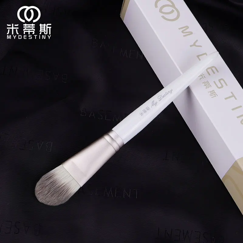 MyDestiny cosmetic brush-The Snow White series-tongue shape foundation brush brush-synthetic hair makeup tools&pens-beauty