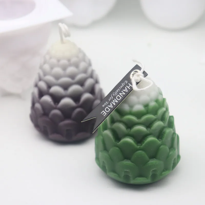 3D Fruit Shape Candle Molds Creative Apple Pear Pinecone Pumpkin Shaped Mold Silicone Candle Molds For Candle Making