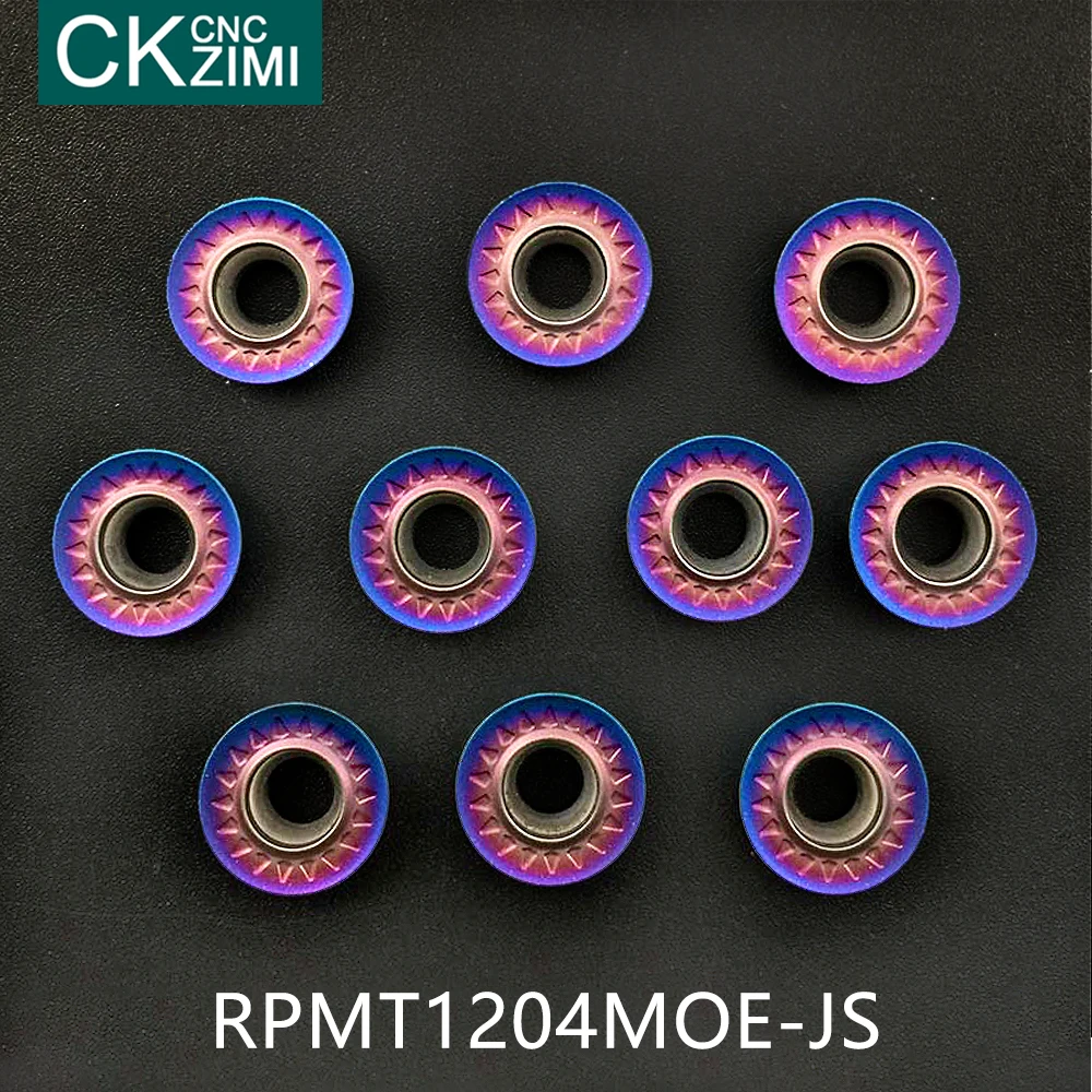 10PCS Carbide insert RPMT1204MO E JS circular internal milling turning lathe tool milling cutter CNC tools RPMT 1204 lathe tool