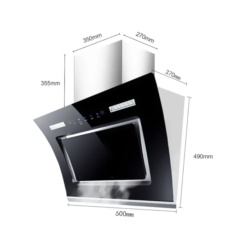 600 مللي متر واحد موقد غطاء فوق البوتاجاز لإخراج الأدخنة 220 فولت/180 واط المنزلية التعريفي تنظيف الجانب غطاء فوق البوتاجاز لإخراج الأدخنة المطبخ الذكية غطاء فوق البوتاجاز لإخراج الأدخنة