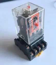 MK3P-I DC12V  DC24V AC110V AC220V AC24V AC380V AC36V AC12V DC36V Relay 11-Pin 10A 250VAC With PF113A Socket Base