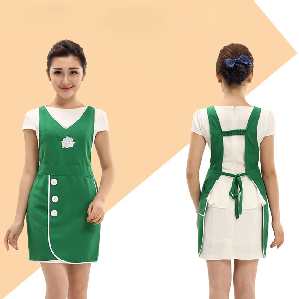 Salon Kecantikan Kecantikan Pakaian Kerja Apron Versi Korea Fashion Kuku Pelayan Tanpa Lengan Rok Wanita Supermarket Apron