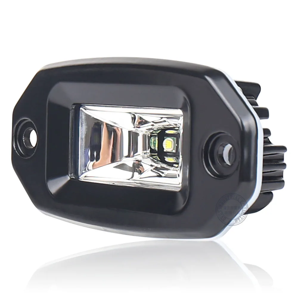 OVOVS LED Work Light Bar 4.3 Inch Recessed Mount LED Flood Light Driving Fog Light for 4X4 Off Road Jeep SUV UTV Boat Motorcycle
