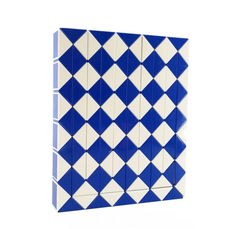 Rompecabezas de serpiente de 120 secciones, cubos de velocidad, regla de cubo mágico de forma extraña, juguetes educativos divertidos para niños