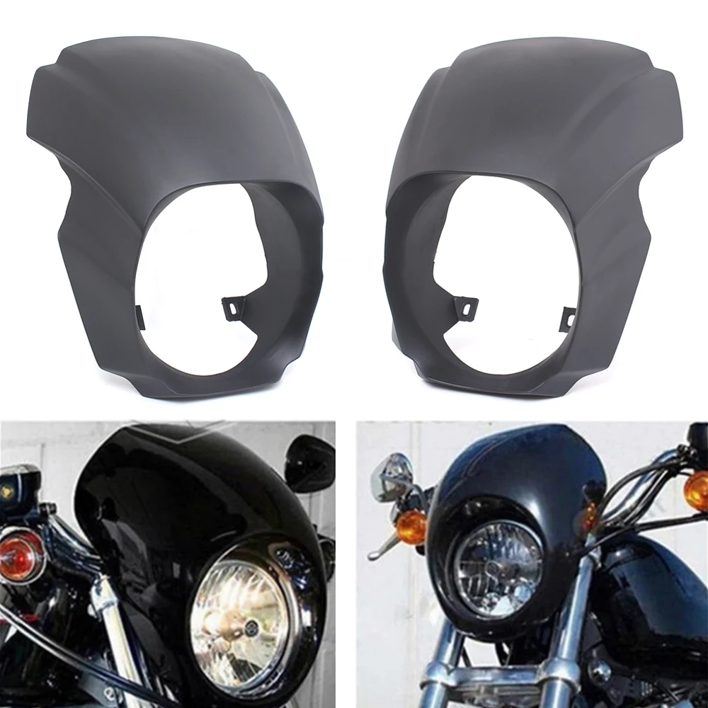 

Motorcycle Front Healight Fairing Cover Matte Black Healight Windshield Cover For Harley Softail Breakout 2018-2020 Model