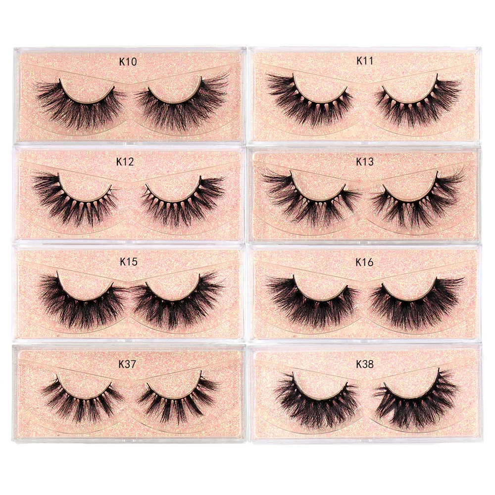 16mm-18mm Mink Eyelashes Long Lasting Mink Lashes Natural Dramatic Volume Eyelashes Extension Thick Long 3D False Eyelashes