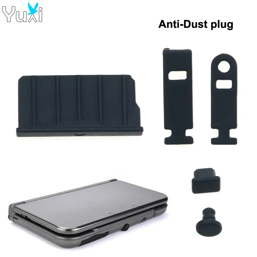 YuXi Silicone Anti-Dust Plug Earphone jack Charging Dock Dust Proof Card Slot Cover For Nintend New 3DS XL LL 3DSXL 3DSLL 2DS