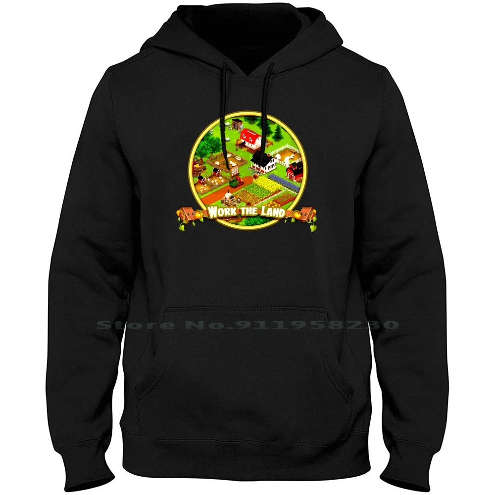 Work The Land Men Women Hoodie Pullover Sweater 6XL Big Size Cotton Android Seller Games Droid Work Land Day Hd