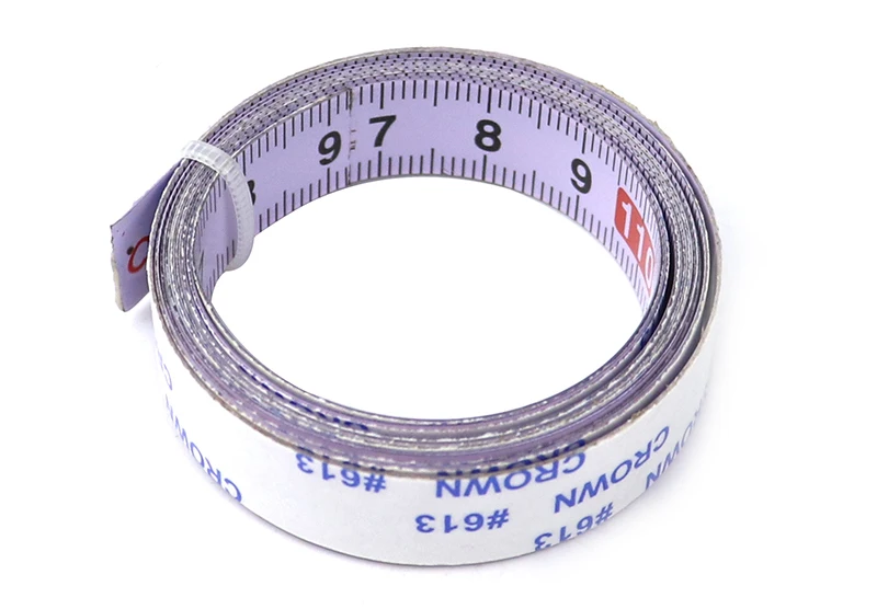 Selbstklebendes Maßband, Stahlband, Lineal, metrische Skala, 1–5 m Länge, für T-Track-Router, Tischkreissäge, Haushaltsmesswerkzeuge – Detail 4