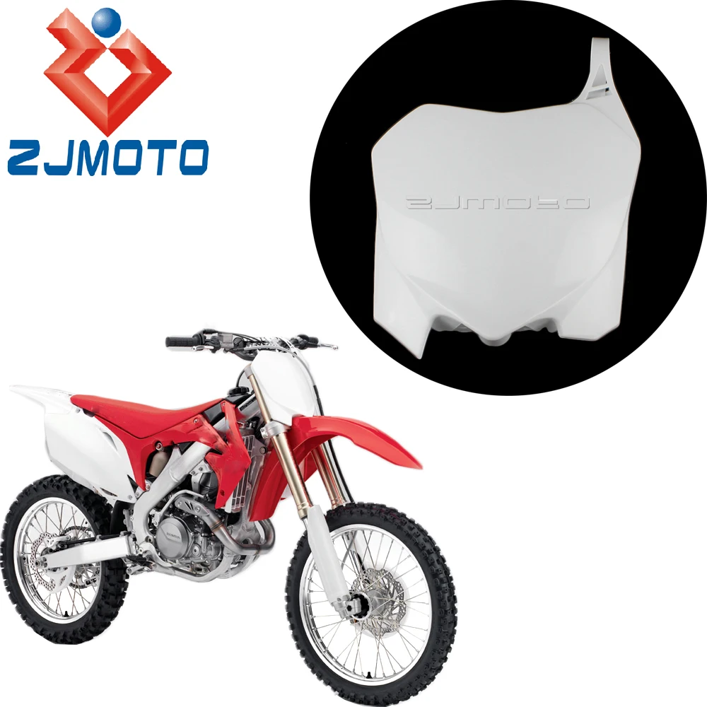 Dirt Bike Enduro White Plastic Front Number Plate For Honda CRF250R 2010-2013 CRF450R 2009-2012