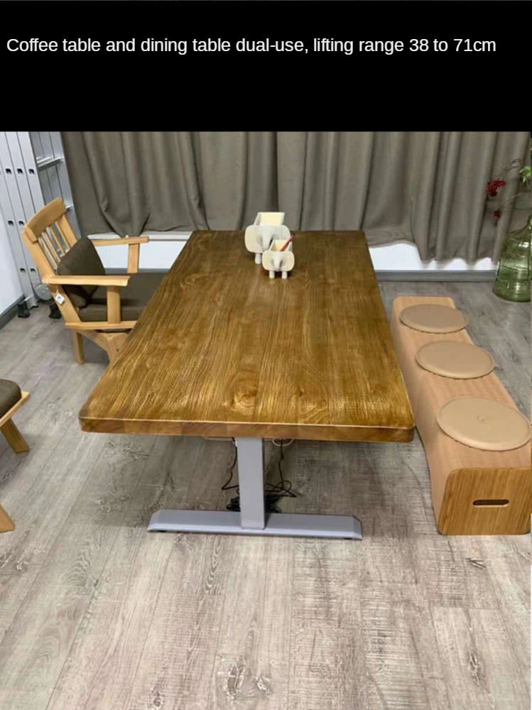 Elevación inteligente multifuncional para sala de estar, marco de hierro, plegable, soporte para patas, mesa para niños