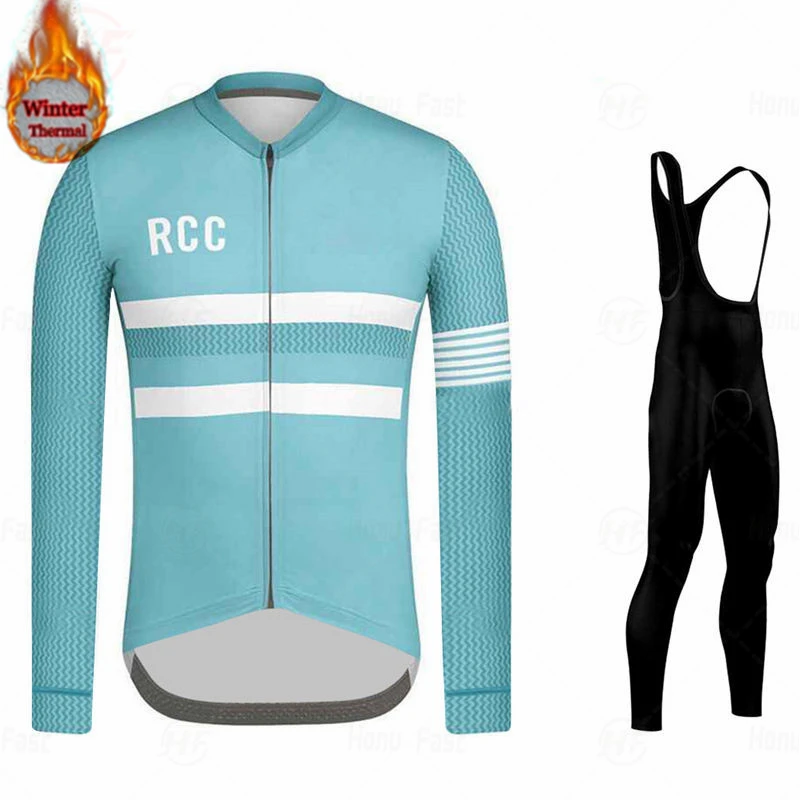 2022 inverno Thermal Fleece uomo abbigliamento da ciclismo uomo Jersey Suit Outdoor Bike MTB abbigliamento da ciclismo pantaloni con bretelle Set