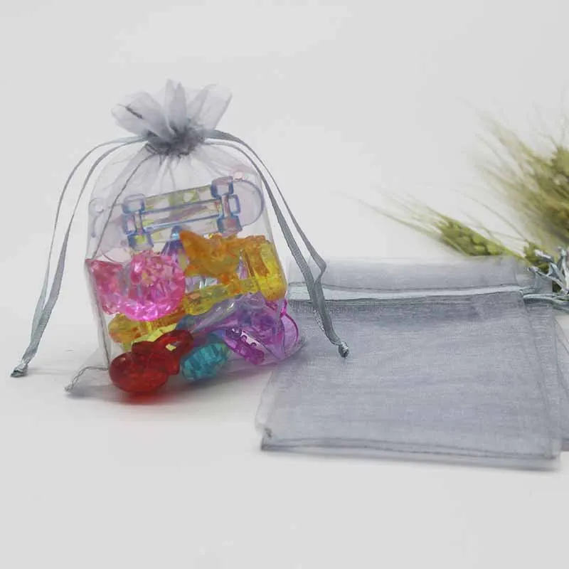 100Pc 7X9Cm 9X12Cm 10X15Cm Organza Tas Bruiloft Snoepzak Mode Speciaal Ontwerp Opslag Sieraden Promotie Geschenken Pakket