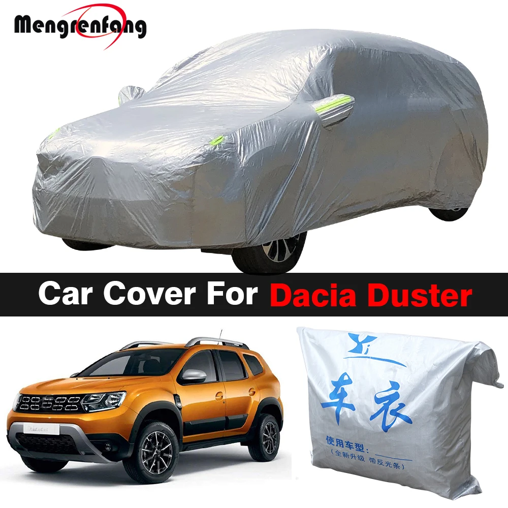 Car Cover For Dacia Duster 2010-2021 Outdoor Sun Shade Anti-UV Rain Snow Fog Resistant Cover Dust Proof