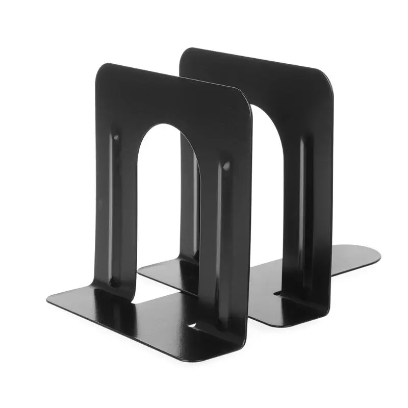 

Simple Style Metal Bookends Iron Support Holder Nonskid Desk Stands For Books School Stationery Office Accessories