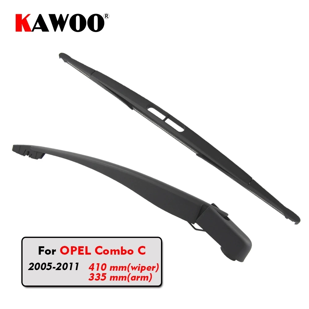 KAWOO Car Rear Wiper Blade Blades Back Window Wipers Arm For OPEL Combo C Hatchback (2005-2011) 410mm Auto Windscreen Blade