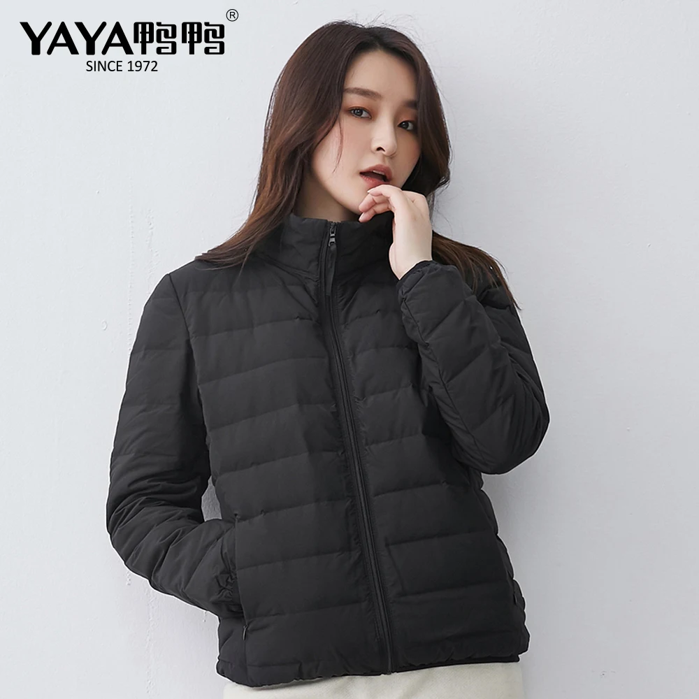 YAYA  Winter Jacket Women 2020 Ultra Light Down Coat Padded Jackets Black Casual Clothes For Woman