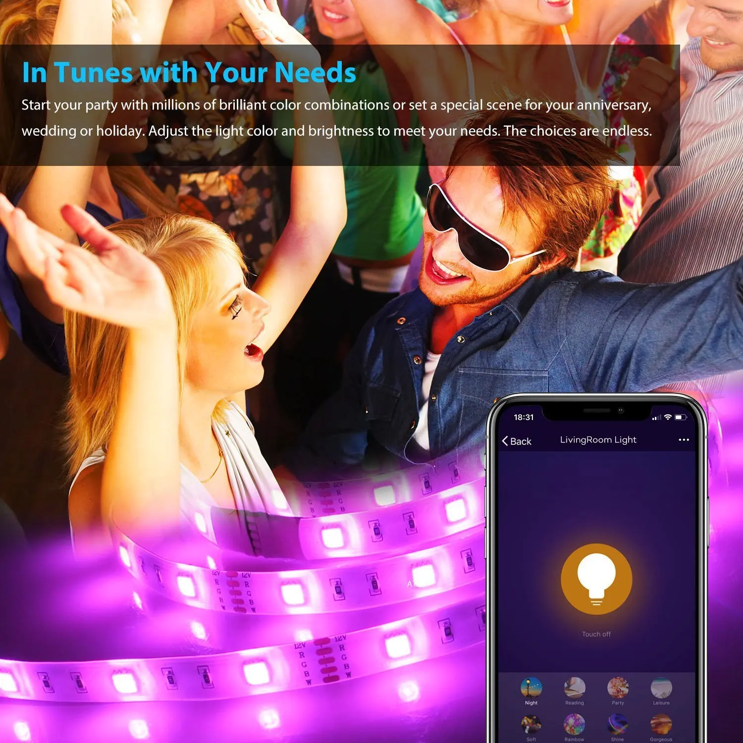 Tuya Wifi Led Strip Set Rgb Rgbw Rgbcct 5M 5050 300Leds Flexibele Led Light + Smart Leven App controller + 12V 3a Power Adapter