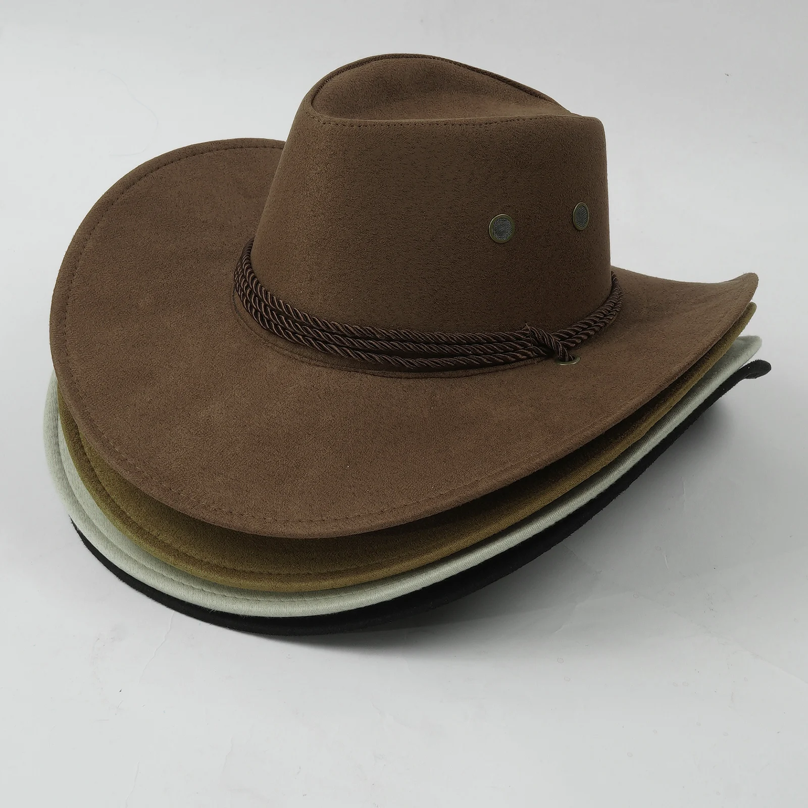 Outdoor Cowboy Hats Big-edge Gentleman Hat Riding Hat Vintage Western Cowgirl Hat Holiday Cosplay Party Hat Jazz Sombrero Hombre view 3
