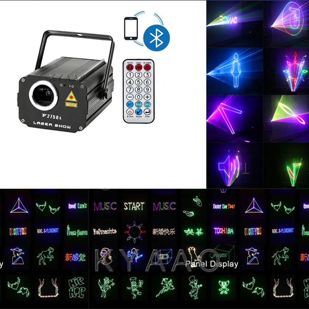 2021 Newest F2750A With Android APP Animation Laser Light DMX DJ Disco Stage lighting Wedding Birthday Party Remote Projector