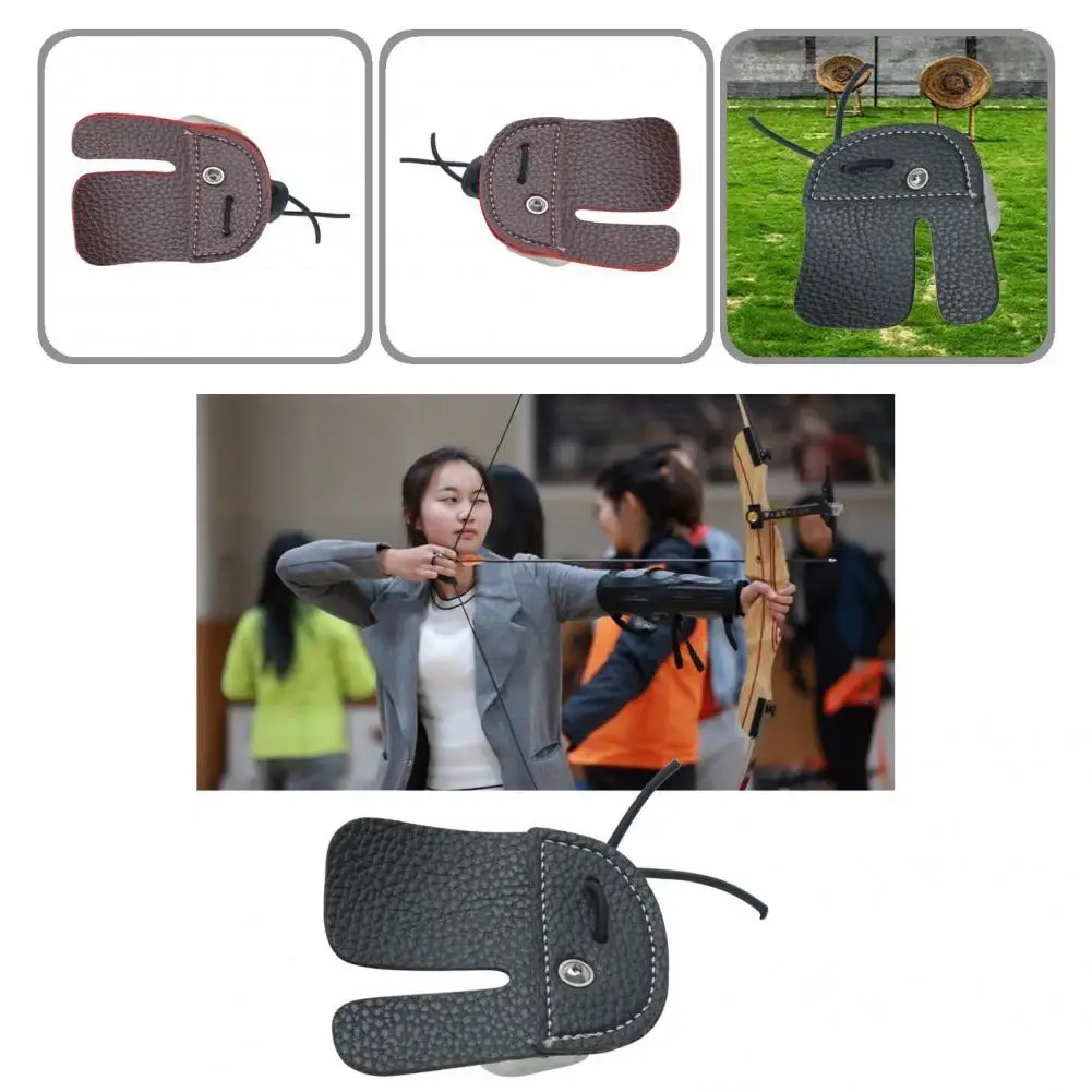 Archery Finger Tab Anti Slip Exquisite Appearance Shooting Practice Gear Finger Protect Guard Archery Finger Tab for Training