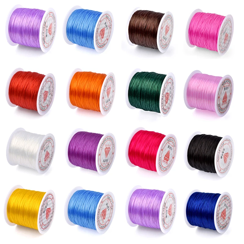 60M/Roll Strong Elastic Crystal Beading Cord 0.6mm Stretch Thread String Bracelet Wires For  Jewelry Making Cords Line