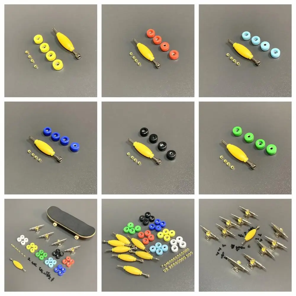 96mm Fingerboard Skateboard Wooden Deck Trucks Screws Nuts Spanner Finger Board Accessories Toys