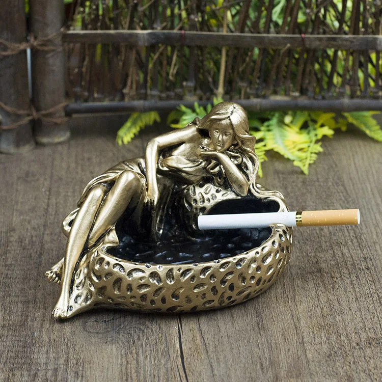 Lighters & Smoking Accessories Ashtrays, Creative ceramic ashtray, office club flower fairy ashtray