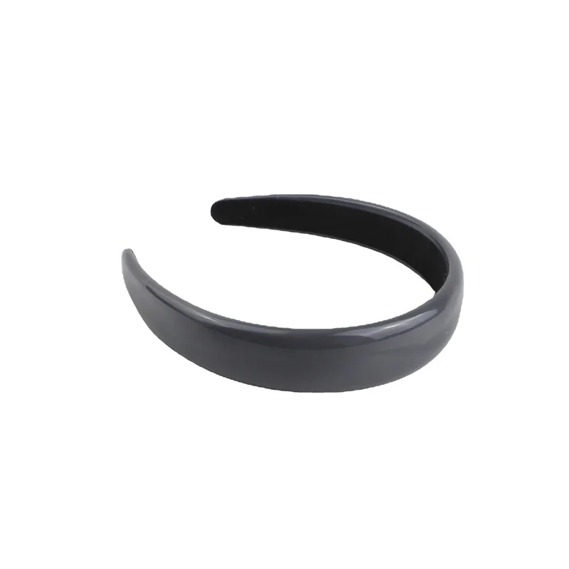 Vintage Patent Leather Thickened Sponge Womens Headband Solid Hairbands Girl Broadside Hair Hoop Fashion Simple Hair Accessories