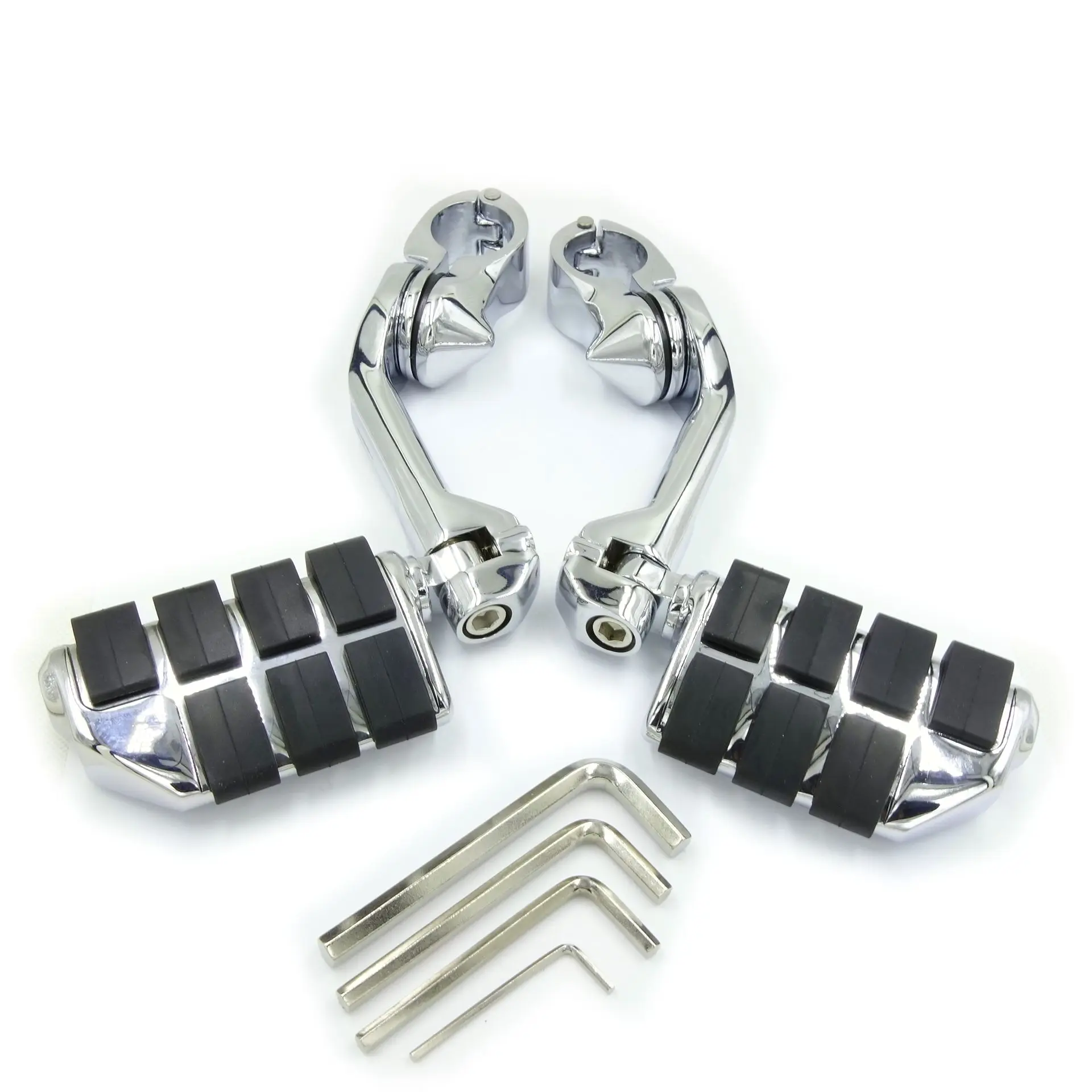 

1-1/4" 1.25" 32mm Bars Motorcycle Adjustable Foot Pegs Rest Long Highway Foot Pedals for Harley Electra Road King Street Glid