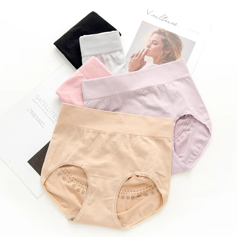 3D warm nest pants magnetic therapy protection palace underwear female high waist Seamless underpants crotch cloth graphene