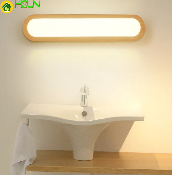 

light Creative nordic 110-240V bedroom wood wall foyer study background lamp bathroom mirror lighting