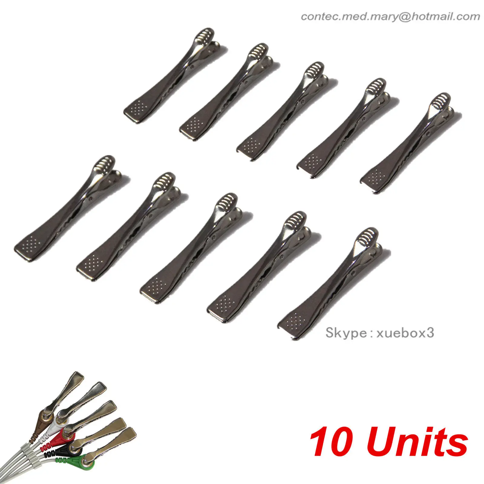 EKG/ECG Elettrodi riutilizzabili ADAPTER CLIP CLIP Adattatore clip multifunzionale per animali Strumenti veterinari 10pcs/lotto