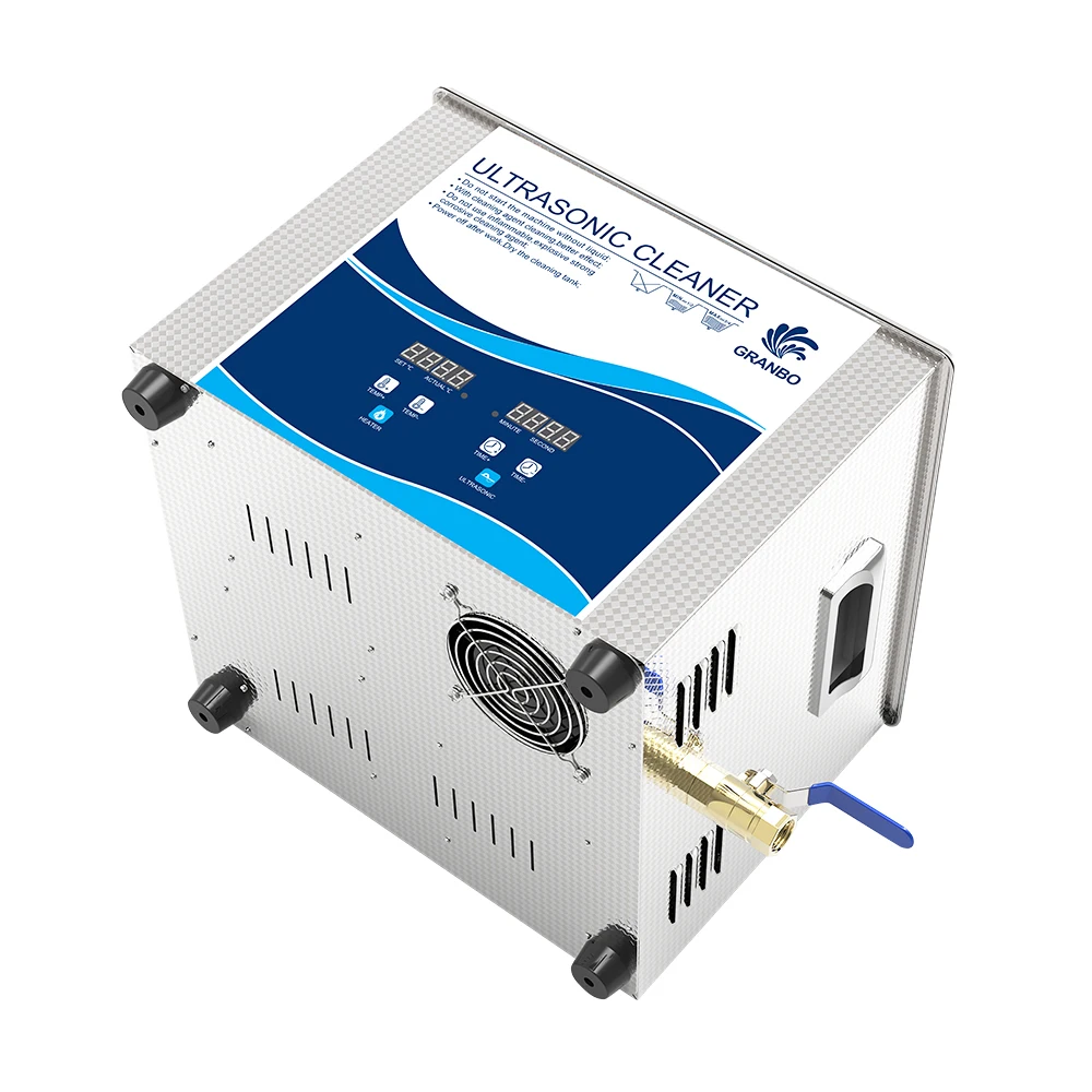 GRANBO PCB Pencuci Pembersih Ultrasonik 15L Gelembung Udara Degas Digital Mengeluarkan Instrumen Medis Industri Suku Cadang Sepeda Motor