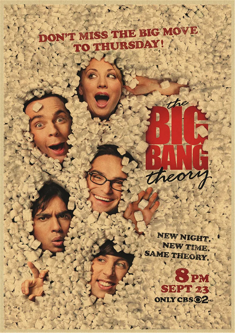 The Big Bang Theory Classic tv series poster Kraft Paper print vintage Poster home decor Wall Decorative Paintings wall art