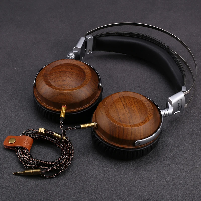 Openheart木製ハイファイヘッドホン上耳高品質オーディオ有線低音とウォームなサウンド音楽イヤホン50ミリメートルダイナミック