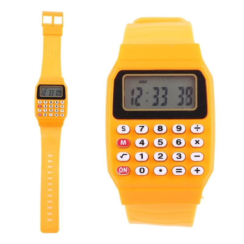 L5YC Fashion Child Kid Silicone Date Multi-Purpose Electronic Calculator Wrist Watch