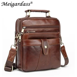 Genuine Leather Business Men's Messenger Bags for Men Shoulder Crossbody Bag Male Handbags Tote Purse Travel Bags