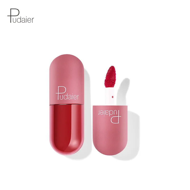 Pudaier 18สี Mini Capsule Lip Glaze หมอกกำมะหยี่รู้สึก Lasting Smooth ลิปสติกสินค้าเครื่องสำอางค์สำหรับผู้หญิง